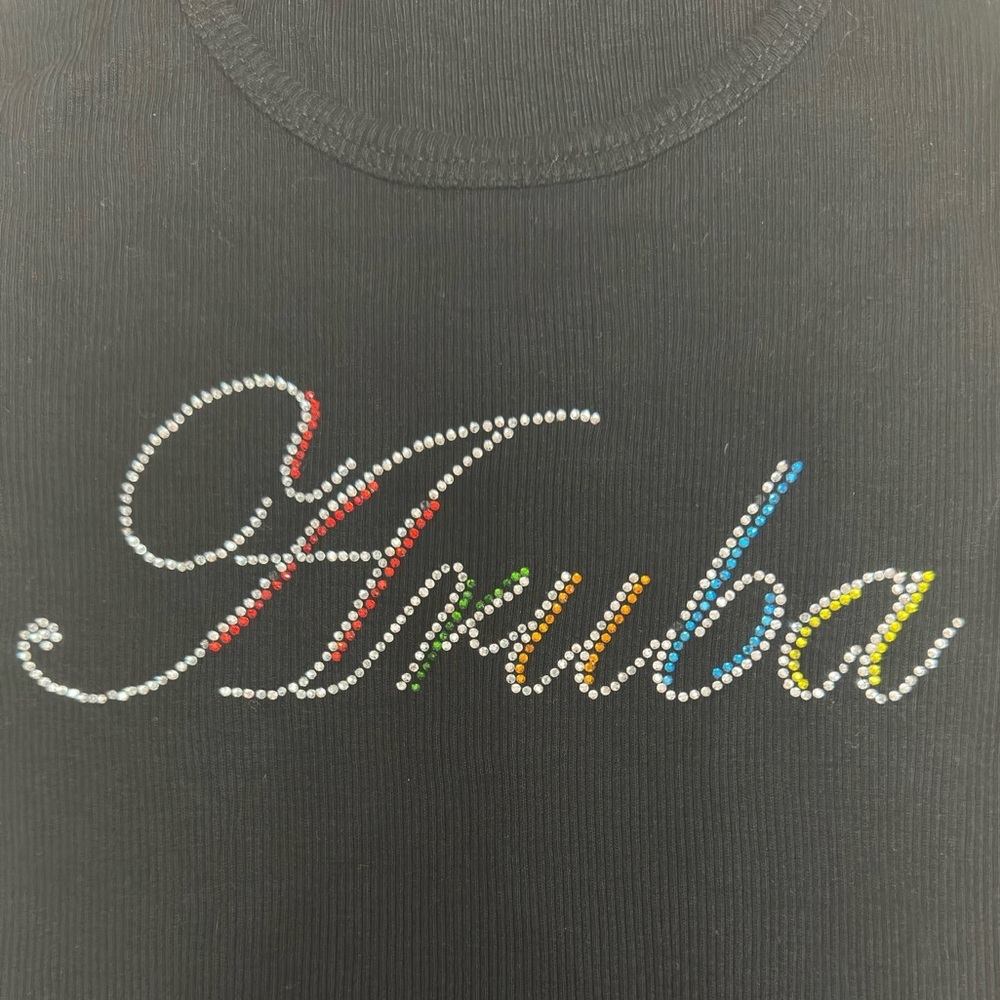 Aruba Black Ribbed Tank - Picture 4 of 4